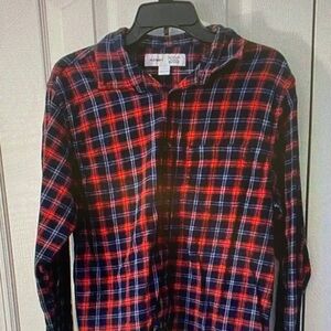 Old Navy Red and Blue Checkered Button Down Shirt